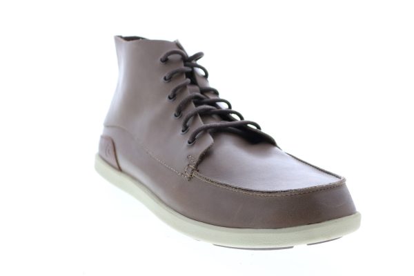 Olukai Nalukai Boot 10376-6Z21 Mens Brown Synthetic Lace Up Casual Dress Boots Online Hot Sale