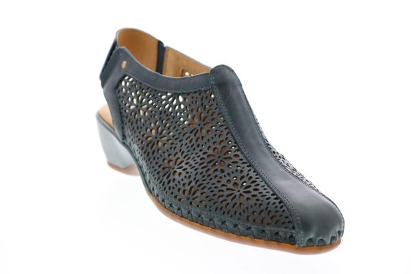 Pikolinos Romana Perf Closed Toe Heal 696-1662-OCEAN Womens Blue Clog Flats Shoes Online Hot Sale