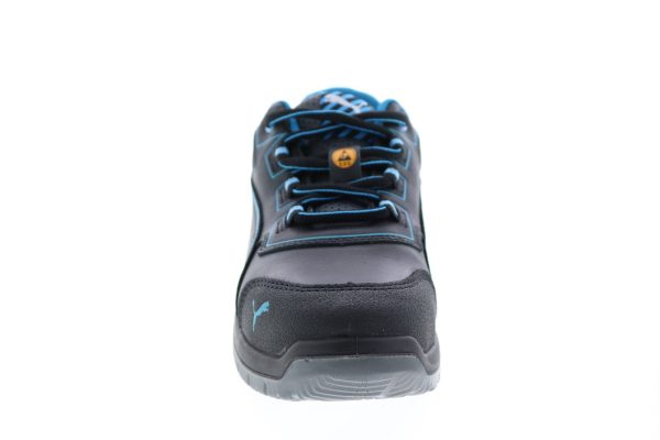 Puma Niobe Blue Low 644125 Womens Black Leather Lace Up Work Boots For Discount - Image 3