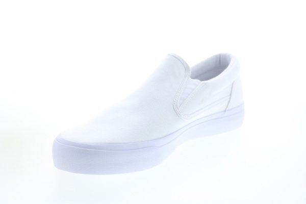 DC Trase Slip-On TX ADYS300184 Mens White Skate Inspired Sneakers Shoes Hot on Sale - Image 4
