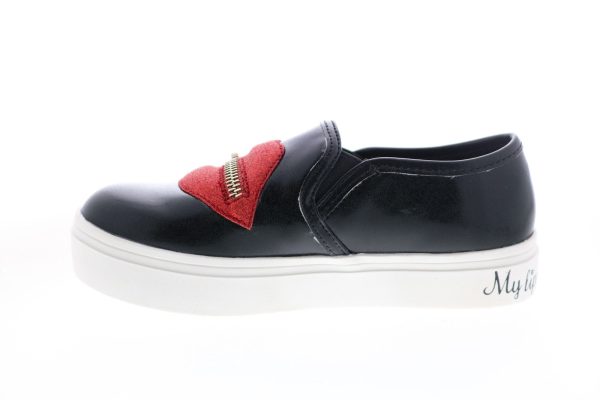 Katy Perry My Lips Are Sealed Girls Black Synthetic Lifestyle Sneakers Shoes Supply - Image 5
