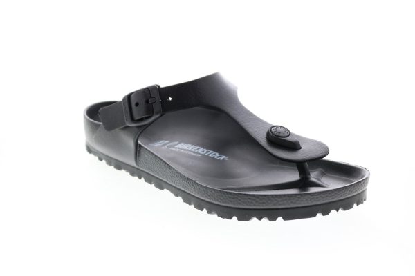 Birkenstock Gizeh EVA 128201 Mens Black Synthetic Flip-Flops Sandals Shoes Online Sale - Image 2