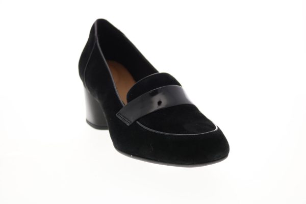 Clarks Un Cosmo Way 26144629 Womens Black Suede Slip On Pumps Heels Shoes Supply