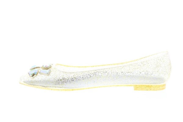 Katy Perry The Princess Womens Gold Synthetic Slip On Ballet Flats Shoes Online now - Image 5