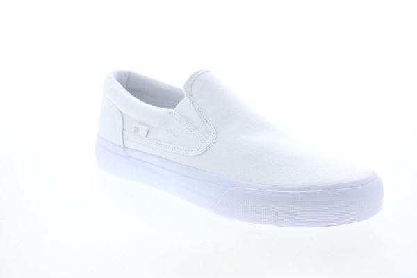 DC Trase Slip-On TX ADYS300184 Mens White Skate Inspired Sneakers Shoes Hot on Sale - Image 2