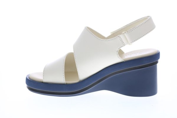 Camper Kyra K200965-001 Womens Beige Leather Strap Slingback Sandals Shoes Sale - Image 5