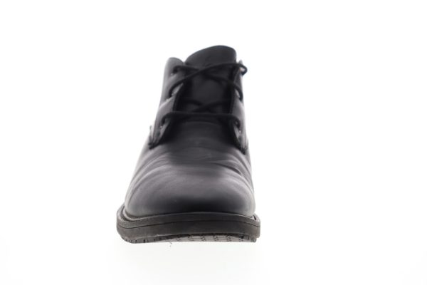 Emeril Lagasse Ward Smooth ELMWARDV-001 Mens Black Leather Mid Top Chukkas Boots Hot on Sale - Image 3