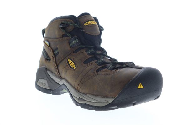 Keen Detroit XT Mid 1020085 Mens Brown Wide 2E Leather Lace Up Work Boots For Discount - Image 2