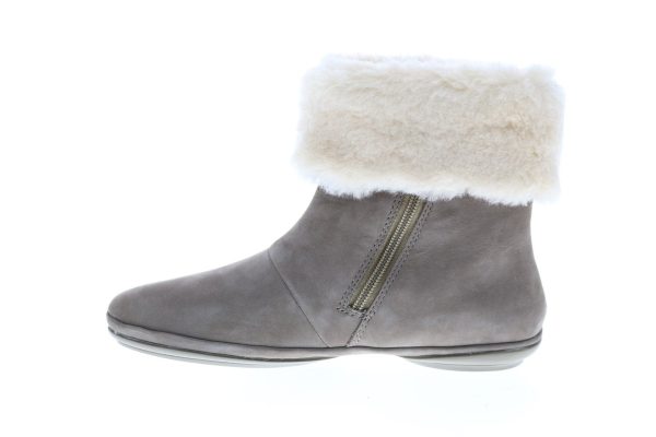 Camper Right Nina K400378-002 Womens Gray Nubuck Ankle & Booties Boots For Sale - Image 5