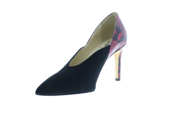 Bruno Magli Ale Womens Black Suede Slip On Pumps Heels Shoes Fashion - Image 4
