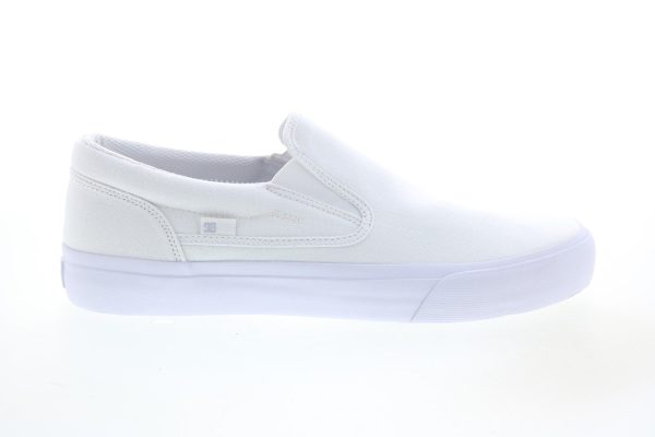 DC Trase Slip-On TX ADYS300184 Mens White Skate Inspired Sneakers Shoes Hot on Sale