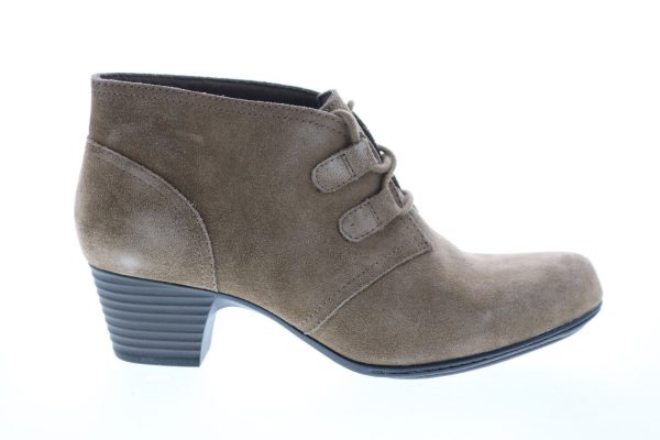 Clarks Valarie 2 Code 26147320 Womens Green Suede Ankle & Booties Boots For Discount