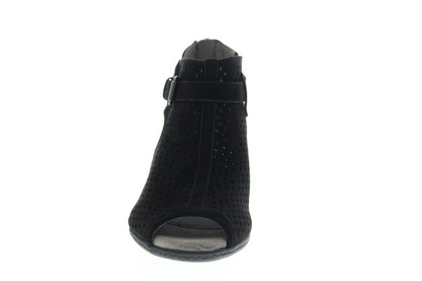 Earth Marietta-S Seren Suede SEREN-BLK Womens Black Suede Hook & Loop Ankle & Booties Boots For Sale - Image 3