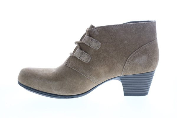 Clarks Valarie 2 Code 26147320 Womens Green Suede Ankle & Booties Boots For Discount - Image 5