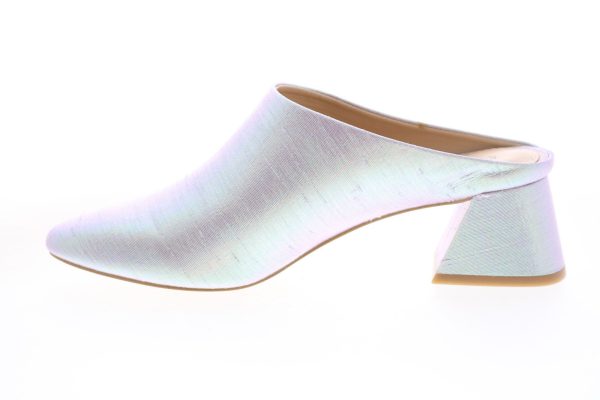 Katy Perry The Terrain Womens Silver Canvas Slip On Mules Heels Shoes Online now - Image 5