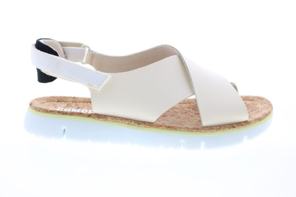 Camper Oruga K200157-013 Womens Beige Leather Strap Slingback Sandals Shoes Online Hot Sale