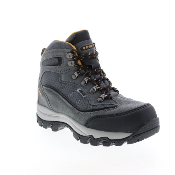 Hi-Tec Skamania H-23173 Womens Gray Leather Lace Up Ankle Hiking Boots For Discount - Image 2