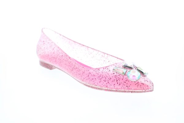 Katy Perry The Princess Womens Pink Synthetic Slip On Ballet Flats Shoes Sale - Image 2