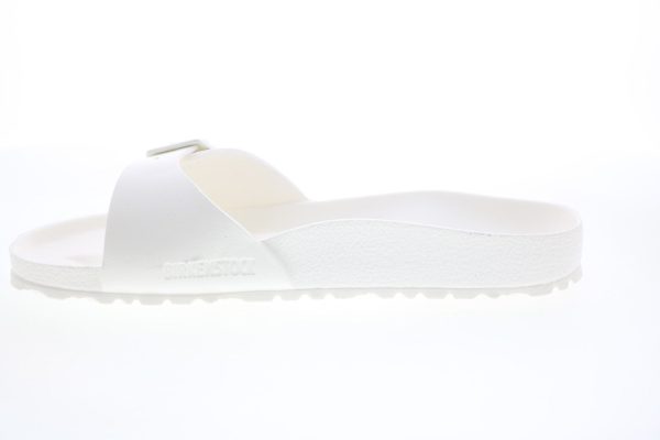Birkenstock Madrid EVA 128183 Mens White Narrow Slides Sandals Shoes For Cheap - Image 5