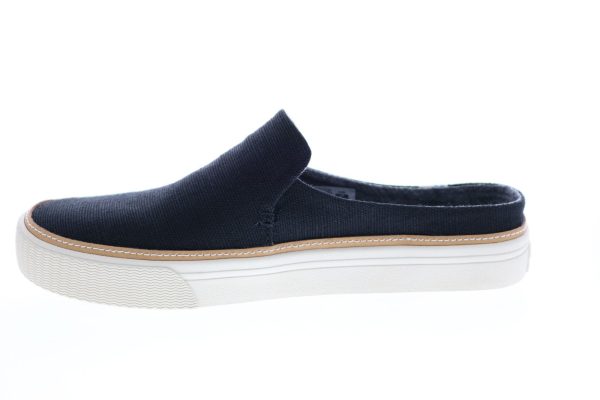 Toms Sunrise 10013392 Womens Black Canvas Slip On Clog Flats Shoes For Discount - Image 5
