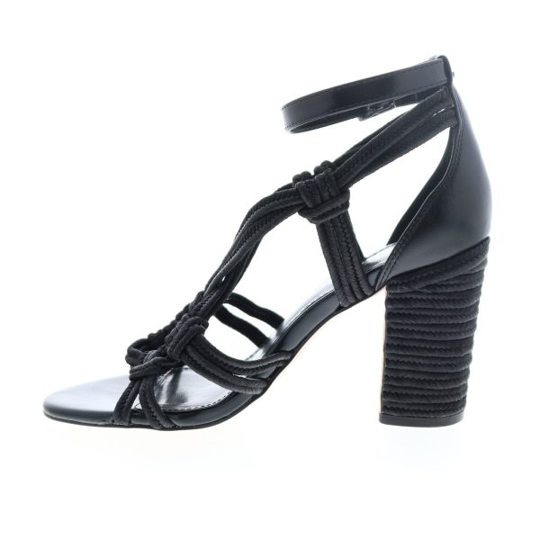 Katy Perry The Roped Womens Black Canvas Strap Strap Heels Shoes Online - Image 5