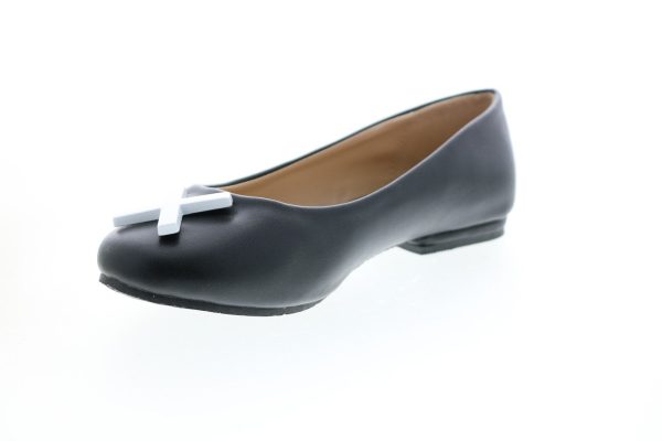 Katy Perry The Hug Kiss 34PK0010-BLK Girls Black Synthetic Ballet Flats Shoes Online Hot Sale - Image 4