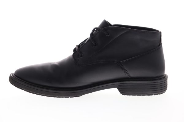 Emeril Lagasse Ward Smooth ELMWARDV-001 Mens Black Leather Mid Top Chukkas Boots Hot on Sale - Image 5