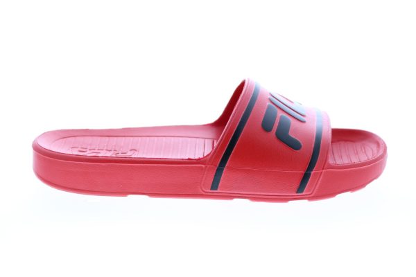 Fila Sleek Slide ST 1SM00029-601 Mens Red Synthetic Slides Sandals Shoes Online now