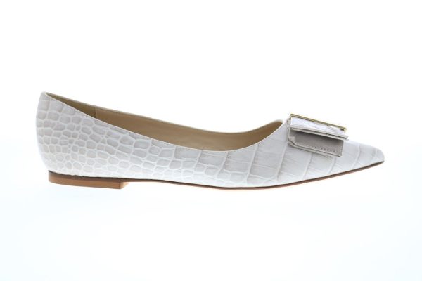 Bruno Magli Stefy Womens Beige Tan Leather Adjustable Strap Ballet Flats Shoes Discount