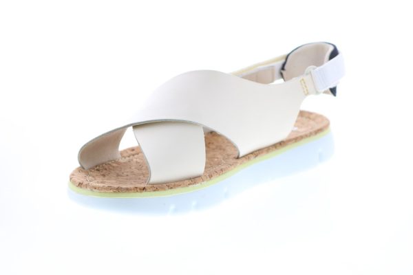 Camper Oruga K200157-013 Womens Beige Leather Strap Slingback Sandals Shoes Online Hot Sale - Image 4