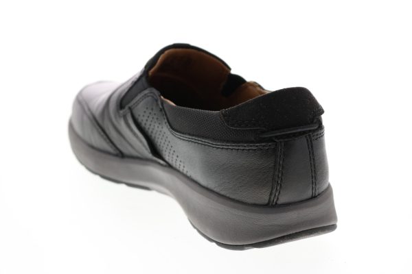 Clarks Un Trail Step 26145868 Mens Black Wide Leather Loafers Casual Shoes Fashion - Image 2
