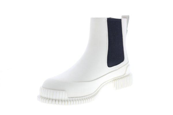 Camper Pix K400304-009 Womens Beige Leather Slip On Chelsea Boots Online - Image 4