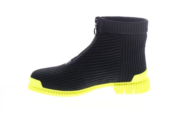 Camper Pix K400356-003 Womens Black Yellow Canvas Zipper Chelsea Boots Fashion - Image 5