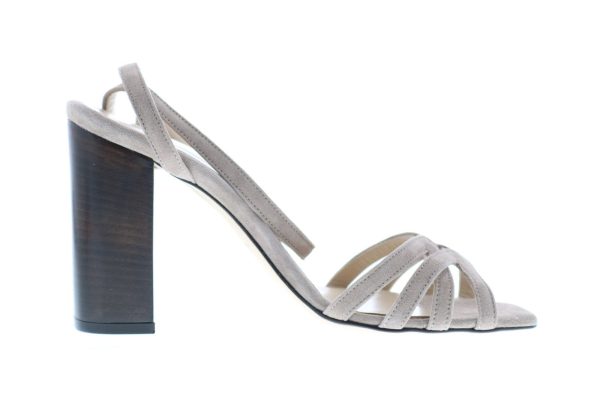 Bruno Magli Olga Womens Beige Tan Suede Adjustable Strap Heels Shoes For Cheap