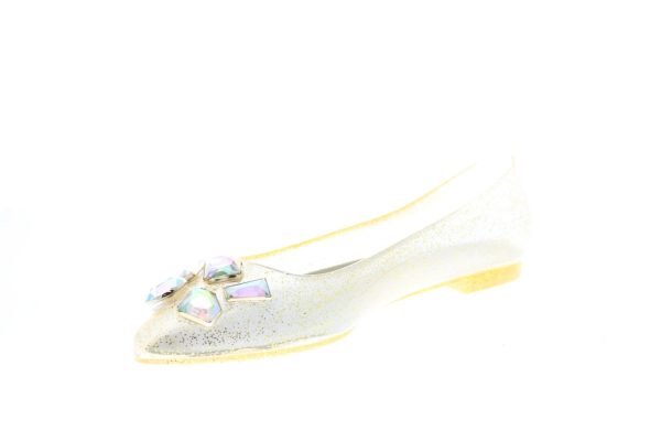 Katy Perry The Princess Womens Gold Synthetic Slip On Ballet Flats Shoes Online now - Image 4