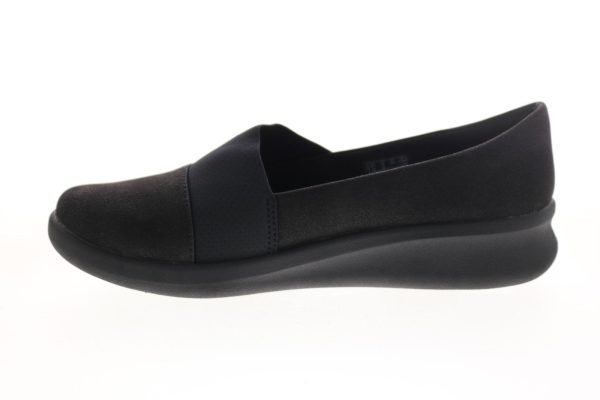 Clarks Sillian 2.0 Moon 26148535 Womens Black Canvas Loafer Flats Shoes Supply - Image 5
