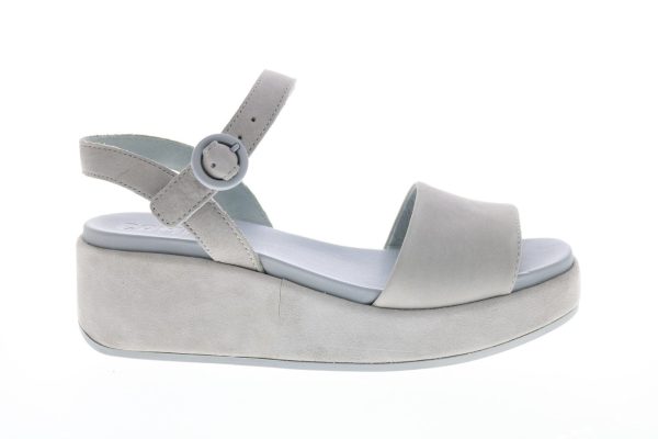 Camper Misia K200564-018 Womens Gray Nubuck Strap Slingback Sandals Shoes Online now