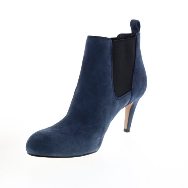 Clarks Carlita Quinn 26118534 Womens Blue Suede Ankle & Booties Boots Online Hot Sale - Image 4