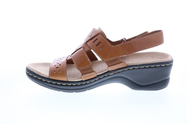 Clarks Lexi Qwin 26146492 Womens Brown Wide Leather Slingback Sandals Shoes Fashion - Image 5