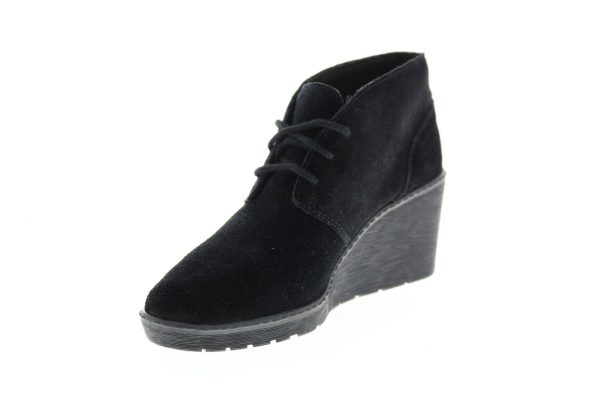 Clarks Hazen Charm 26137257 Womens Black Suede Lace Up Ankle & Booties Boots Discount - Image 4