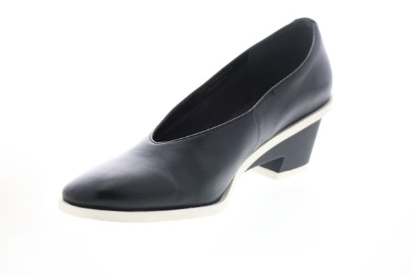 Camper Brooke K200649-004 Womens Black Leather Slip On Pumps Heels Shoes on Sale - Image 4