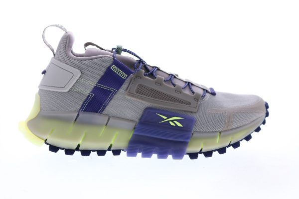 Reebok Zig Kinetica Edge FX9663 Mens Gray Canvas Athletic Running Shoes For Cheap