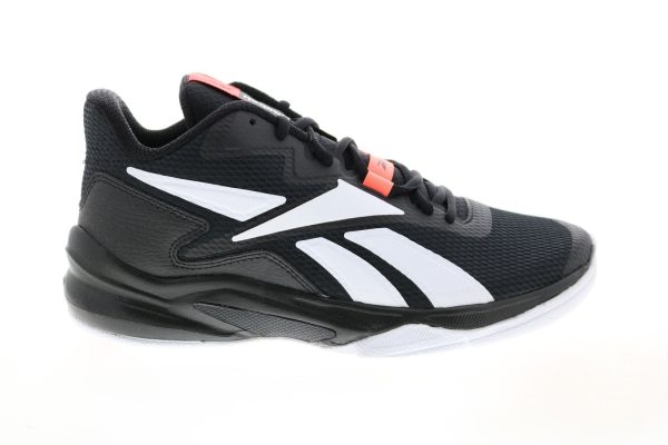 Reebok More Buckets Mens Black Synthetic Lace Up Athletic Basketball Shoes For Sale