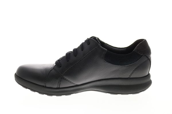Clarks Un Adorn Lace 26136071 Womens Black Leather Lifestyle Sneakers Shoes Online now - Image 5