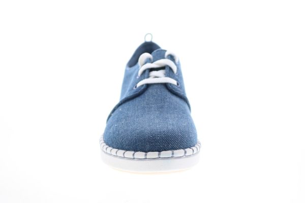 Clarks Step Glow Lace 26142218 Womens Blue Wide Lifestyle Sneakers Shoes For Discount - Image 3