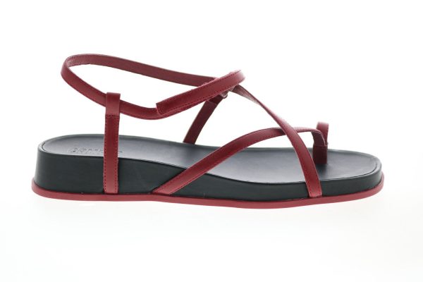 Camper Atonik K200789-003 Womens Red Leather Slingback Sandals Shoes Online Sale
