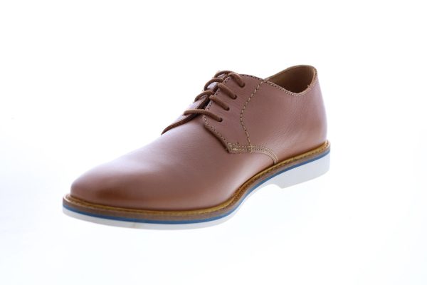 Clarks Atticus Lace Plain Toe Ox Mens Brown Wide Leather Oxfords Shoes Cheap - Image 4