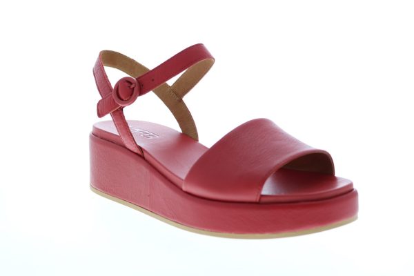 Camper Misia K200564-019 Womens Red Leather Strap Slingback Sandals Shoes Online now - Image 2