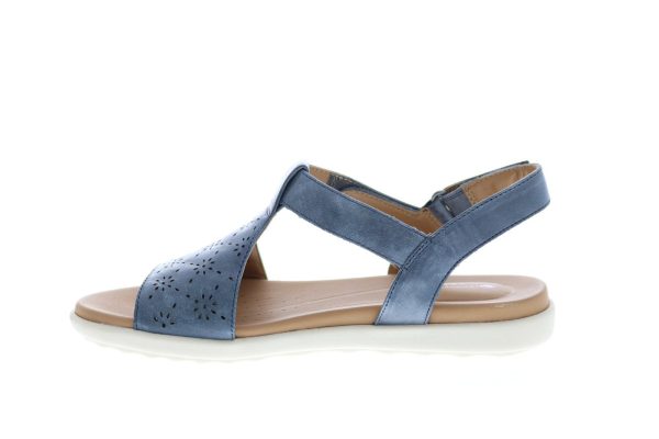 Clarks Un Reisel Mae 26133563 Womens Blue Wide Nubuck Slingback Sandals Shoes on Sale - Image 5