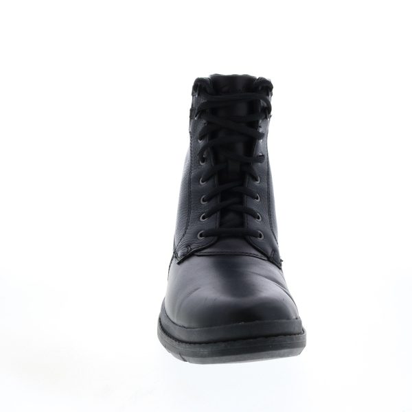 Clarks Kimball Rise 26120951 Mens Black Leather Lace Up Casual Dress Boots Hot on Sale - Image 3